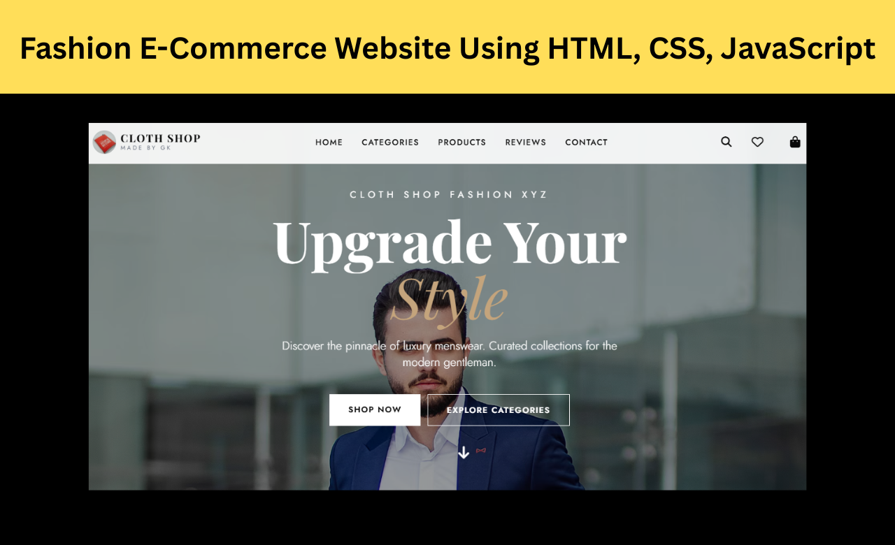 Fashion E-Commerce Website Using HTML, CSS, JavaScript
