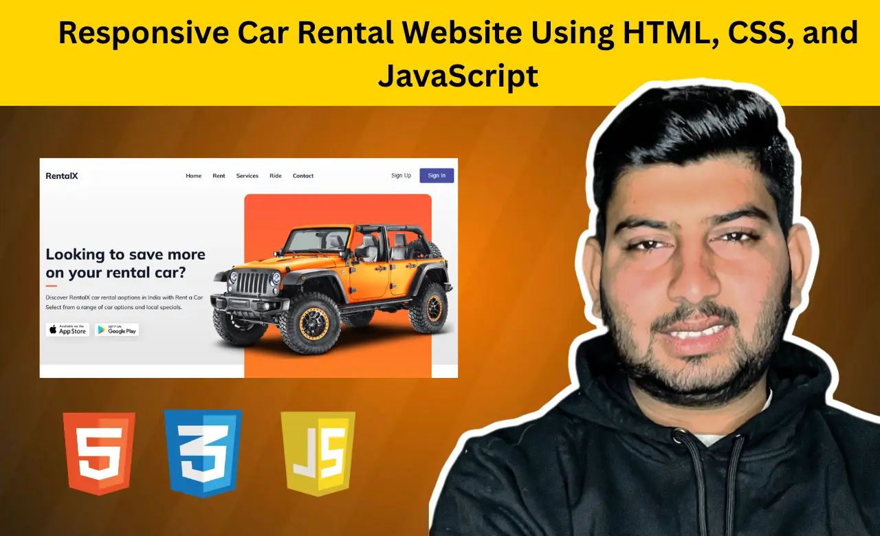 Responsive Car Rental Website Using HTML, CSS, and JavaScript