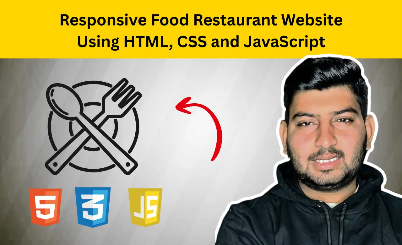 Responsive Food Restaurant Website Using HTML, CSS and JavaScript